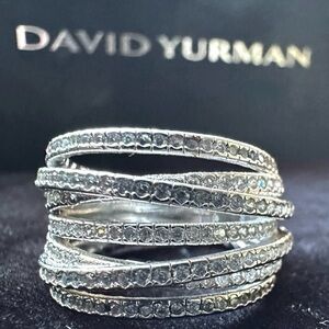 David Yurman Silver Diamond Ring